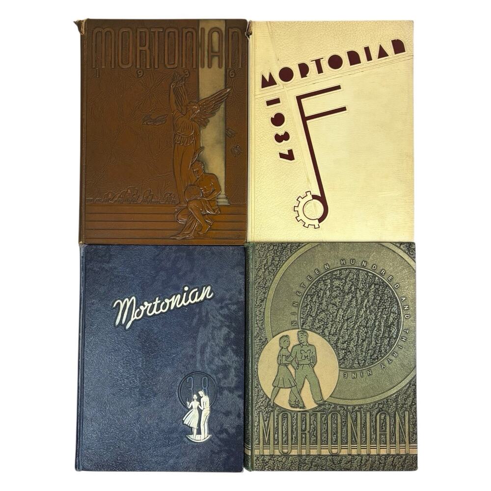 J. Sterling Morton High School Yearbooks Mortonian 1936-1939 Cicero, Illinois IL